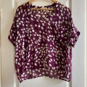 Lush Sheer Dot Blouse - Sz L